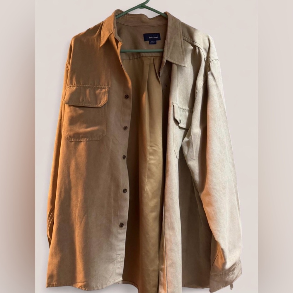 Basic Editions Light Tan Shirt Jacket
